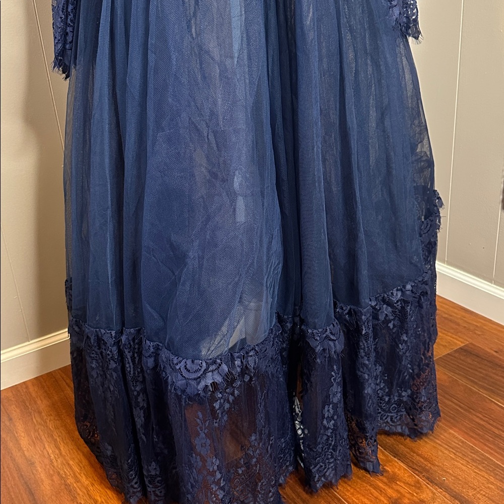 NWT Dolls Kill Dance with Death Maxi Dress - Navy - Picture 6 of 15